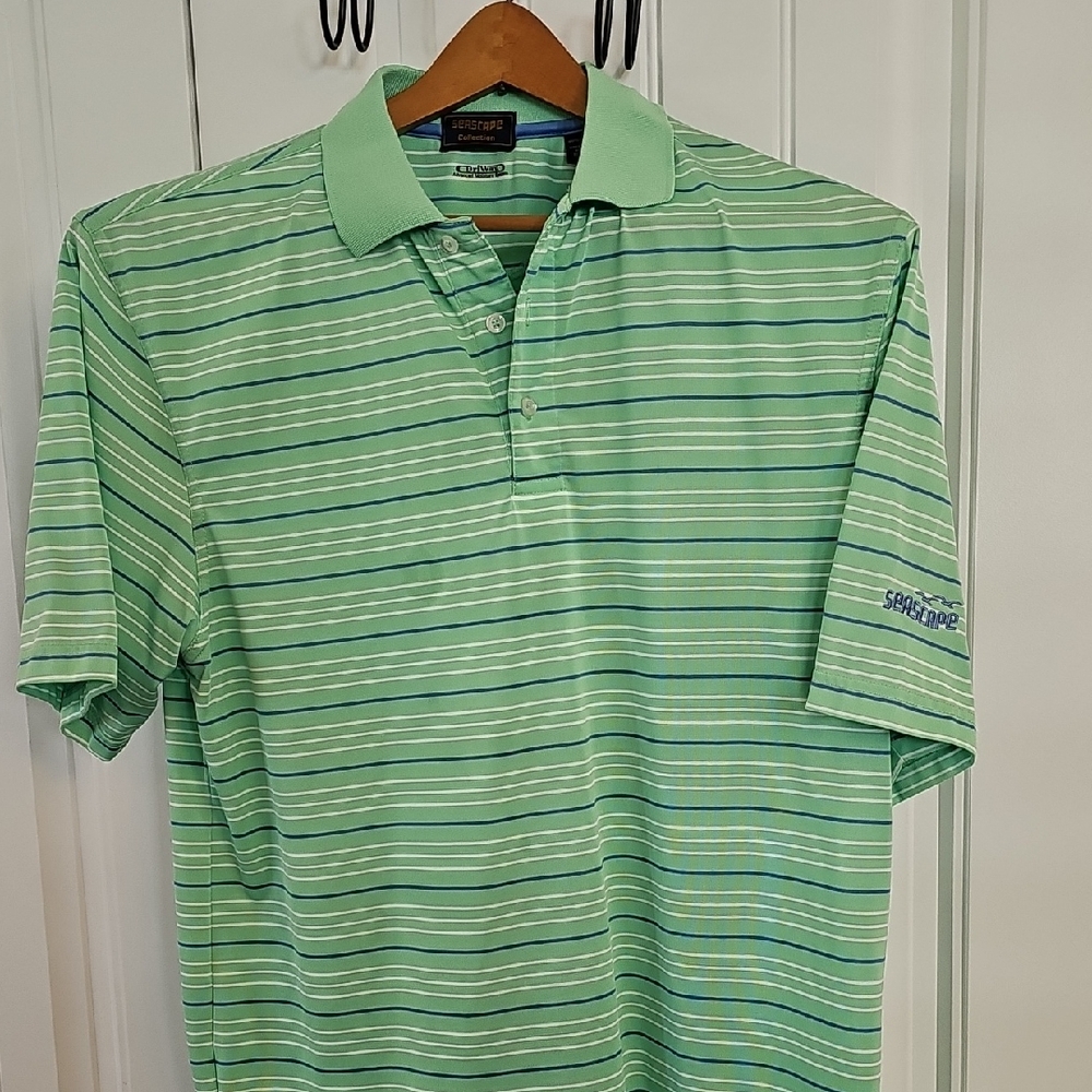 Greg Norman Collection Mint Striped Polo